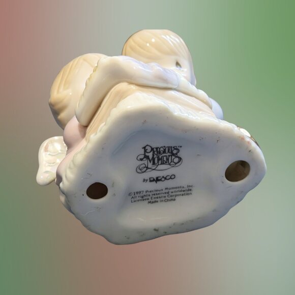 Precious Moments 1997 Nativity Ornament – “Baby Jesus with Angels” - Picture 2 of 2